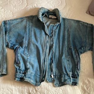 Vintage S.B.II by Bitterman unique denim bomber jacket